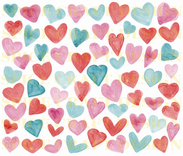 Valentines Hearts 20 oz Skinny Tumbler png file | sublimation | digital download | Valentines Day Tumbler file