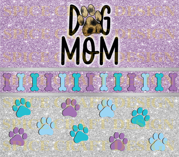 Dog Mom | Digital Download | Waterslide | Sublimation | PNG | Glitter Background