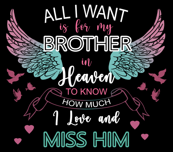 All I want is in Heaven I miss BUNDLE | Wings | 20 oz Skinny Tumbler Wrap | Digital Download | Sublimation | png file