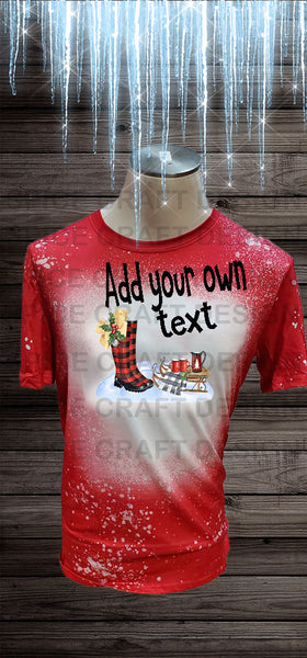 Plaid Boots with Sleigh and mystery drink | 20 oz Skinny Tumbler Wrap | Digital Download | Sublimation image | png file