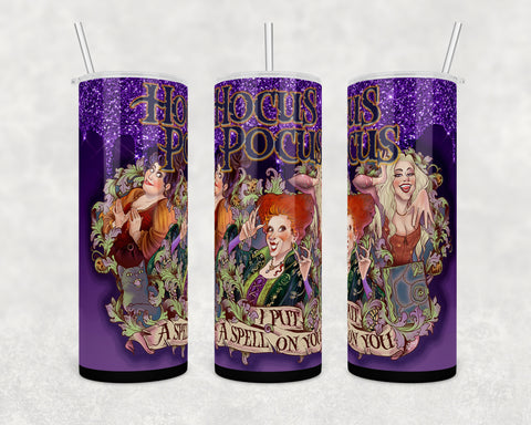 Hocus Pocus | Digital Download | Sublimation | 20 oz Skinny Tumbler | Waterslide | PNG