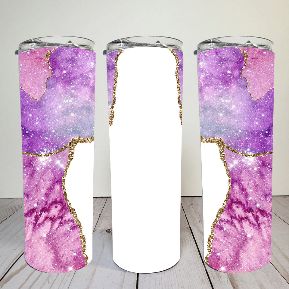 Pink Seamless Agate Galaxy | 20 oz skinny tumbler | Sublimation file | PNG file | digital download