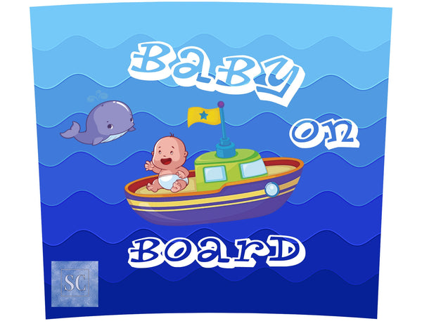 Baby on Board 20 oz skinny tumbler, sublimation or waterslide, DIGITAL DOWNLOAD, PNG