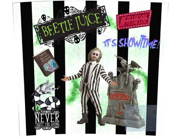 Beetlejuice | Digital Download | Sublimation | 20 oz Skinny Tumbler | Waterslide | PNG
