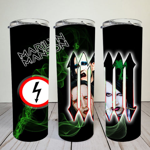 Marilyn Manson | Digital Download | Sublimation | 20 oz Skinny Tumbler | Waterslide | PNG