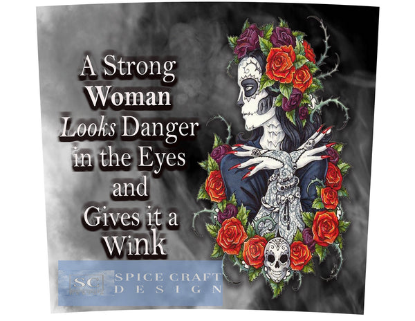 Strong Woman | Digital Download | Sublimation | 20 oz Skinny Tumbler | Waterslide | PNG