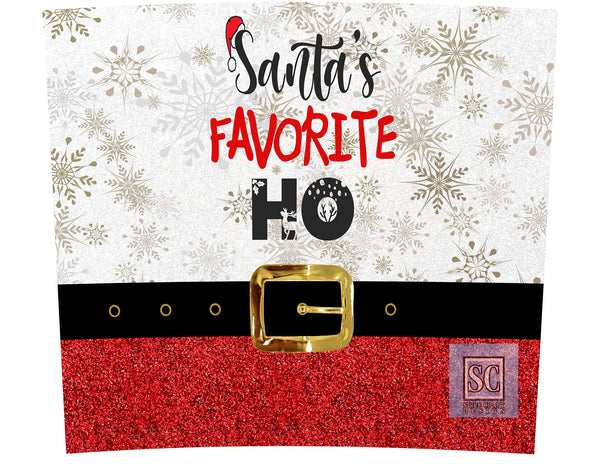 Santa's Favorite Ho | Digital Download | Sublimation | 20 oz Skinny Tumbler | Waterslide | PNG