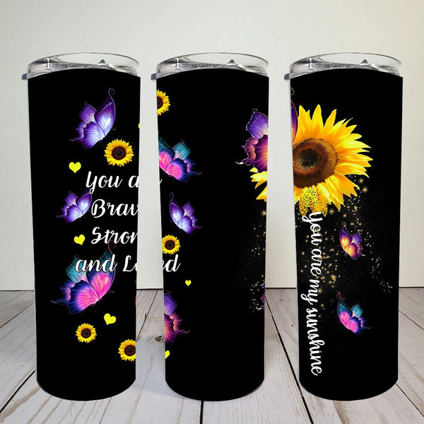 You Are Brave | 20 oz Straight Digital wrap | tumbler graphic | sublimation graphic| PNG