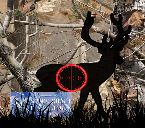 Camo With Deer in Black  | Digital Download | Sublimation | 20 oz Skinny Tumbler | Waterslide | PNG