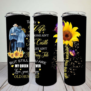 To My Wife | Forever Queen | Digital Download | Sublimation | 20 oz Skinny Tumbler | Waterslide | PNG | Black background
