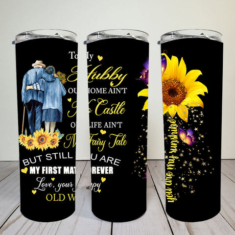 To My Husband my First Mate | Digital Download | Sublimation | 20 oz Skinny Tumbler | Waterslide | PNG | Black background