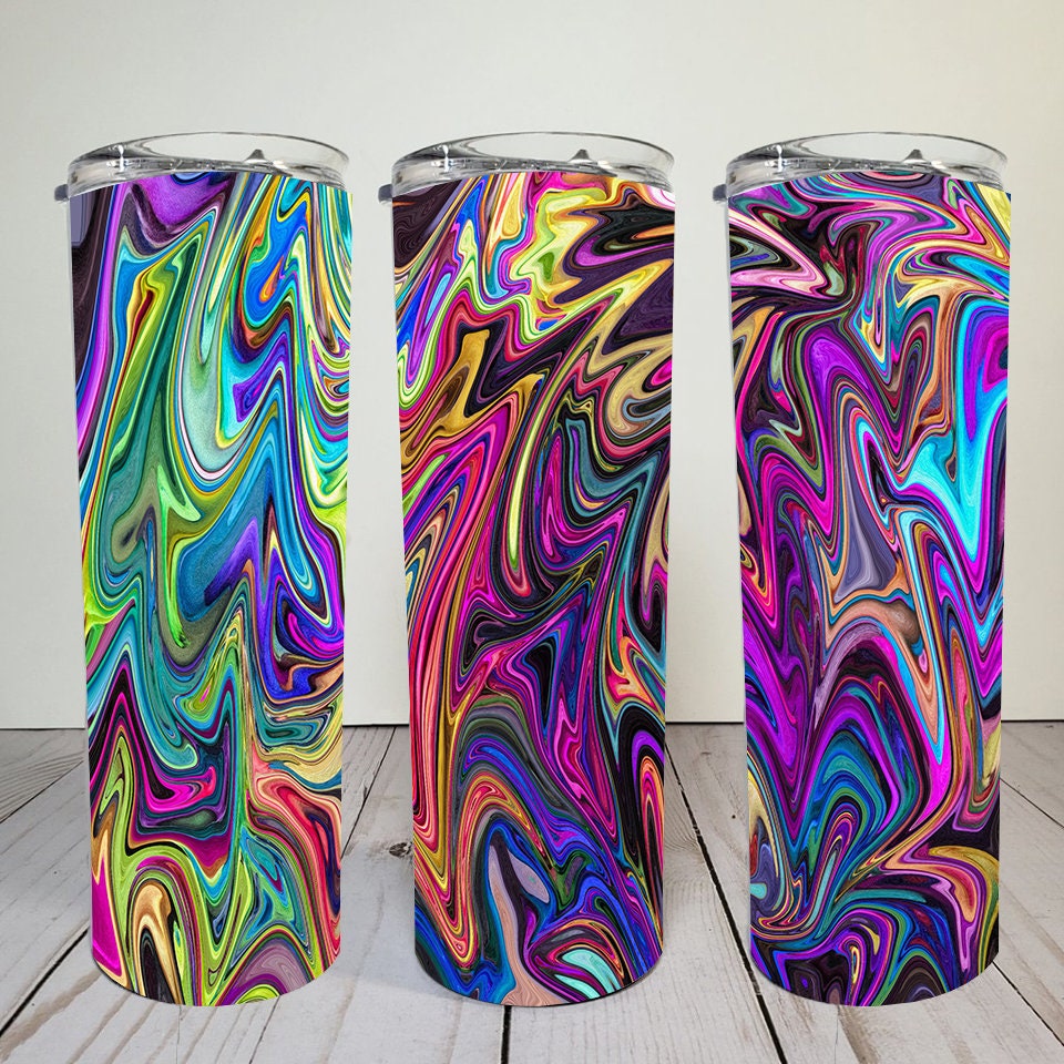 Mulitcolored Swirl | Skinny Tumbler wrap 20 oz | Digital download, |Sublimation | PNG
