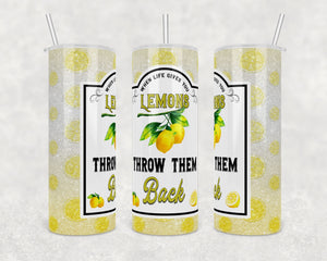 When Life Gives You Lemons, Throw Them Back | Digital Download | Waterslide | Sublimation | PNG | Glitter Background