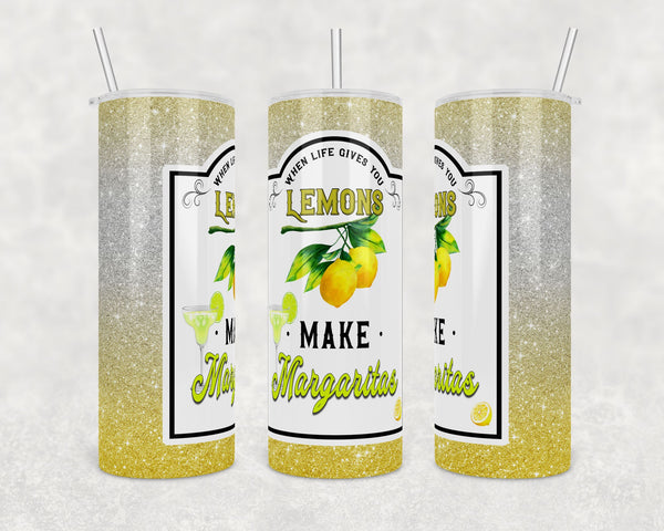 When Life Gives You Lemons, Make Margaritas | Digital Download | Waterslide | Sublimation | PNG | Glitter Background