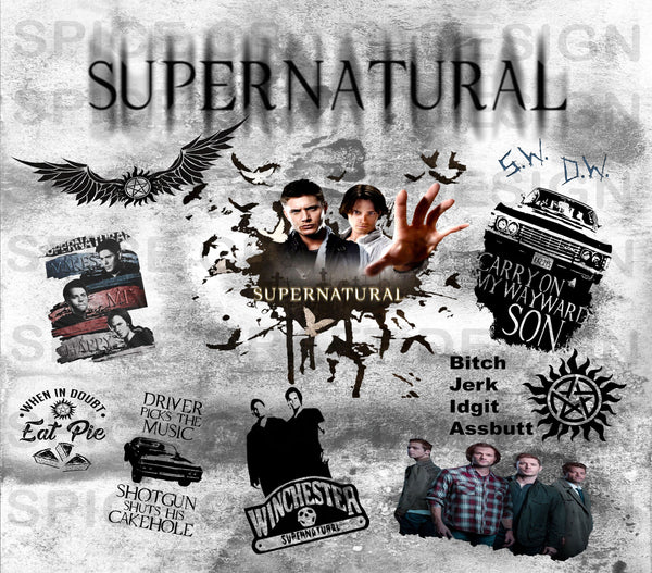 Supernatural dark moody background | Skinny Tumbler Wrap | Digital Download | Sublimation | png file