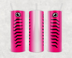 Fishing Lure with Eye Lashes | Pink Background | 20 oz skinny tumbler | Sublimation | Waterslide | DIGITAL DOWNLOAD | PNG