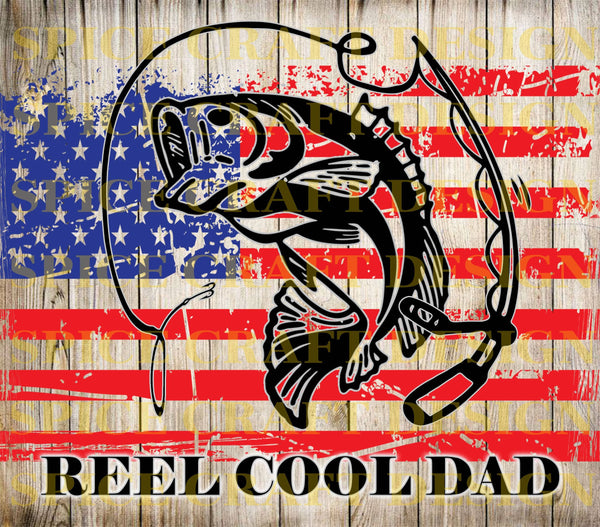 Fishing Flag Wood | No Text | American Flag | Skinny Tumbler Wrap | Digital Download | Sublimation | png file