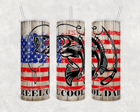 Fishing Flag Wood | No Text | American Flag | Skinny Tumbler Wrap | Digital Download | Sublimation | png file