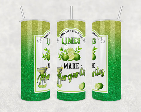 When Life Gives You Limes, Make Margaritas | Digital Download | Waterslide | Sublimation | PNG | Glitter Background