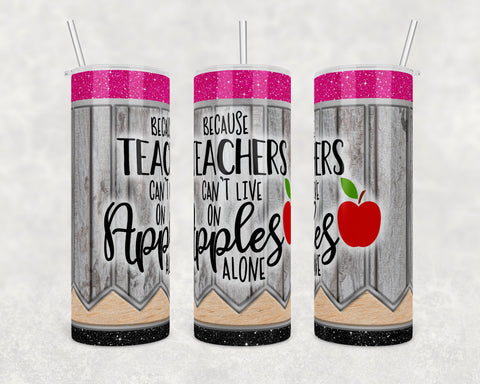 Wooden teacher pencil | 20 oz Skinny Tumbler Wrap | Digital Download | Sublimation | png file