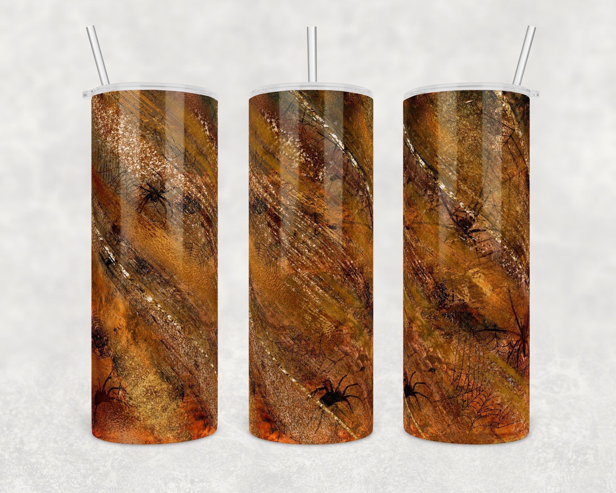 Fall halloween milkyway abstract | 20 oz Skinny Tumbler Wrap | Digital Download | Sublimation | png file