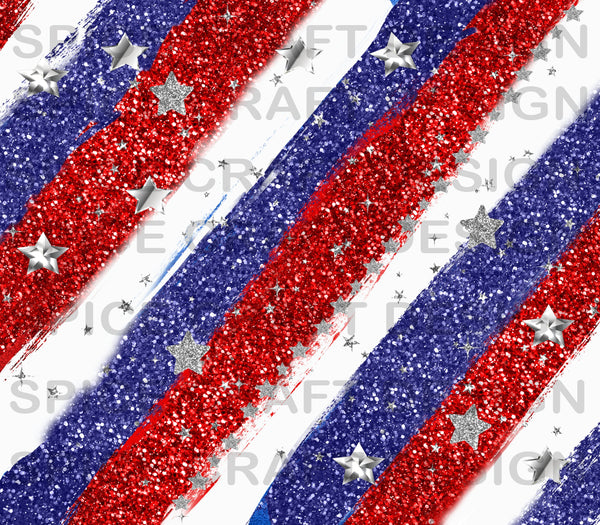 Red White and Blue with Stars | 20 oz Skinny Tumbler Wrap | Digital Download | Sublimation | png file