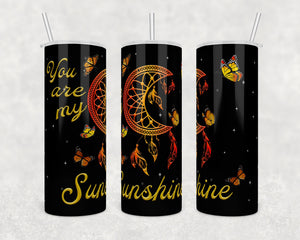 You are my Sunshine, butterflies, stars and dreamcatcher | 20 oz Skinny Tumbler Wrap | Digital Download | Sublimation image | png file