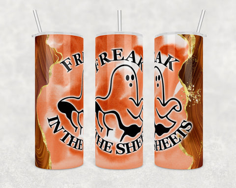 Freak in the Sheets watercolor and agate | 20 oz Skinny Tumbler Wrap | Digital Download | Sublimation image | png file