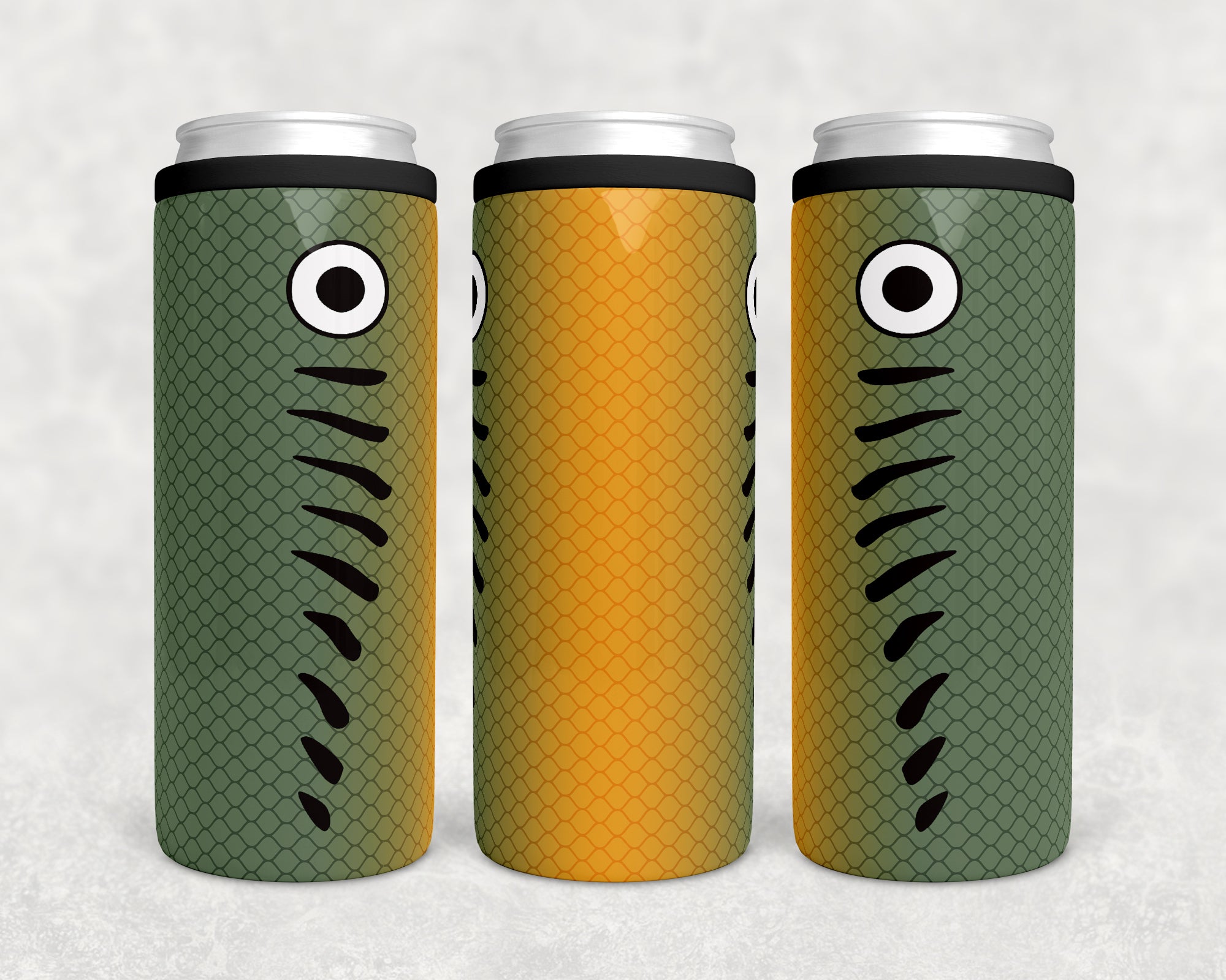 Green and Orange Fishing Lure | Skinny Can Cooler | Digital Download | Waterslide | Sublimation | png file